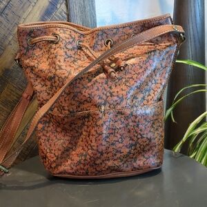 Elegant Brown Patterned Shoulder Bag